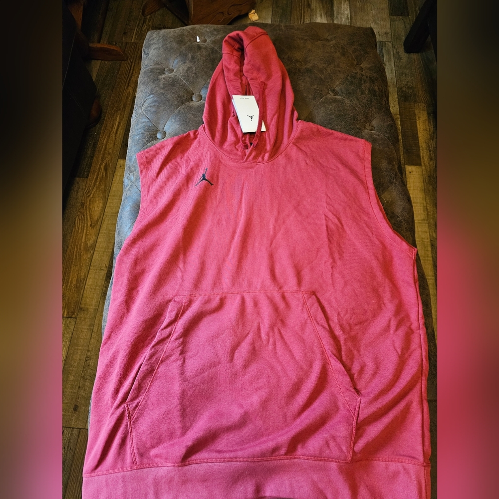 Nike / Jordan Men's Maroon sleeveless hoodie Size XL